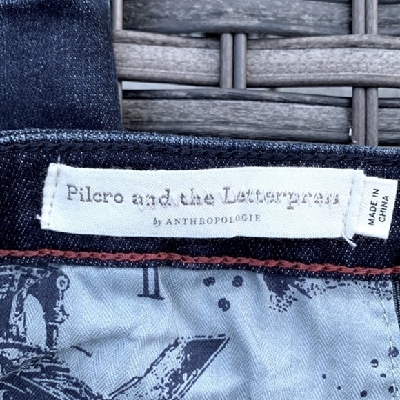 pilcro and The Letterpress by Anthropologie High-Rise Capri Denim Leggings - Picture 12 of 16